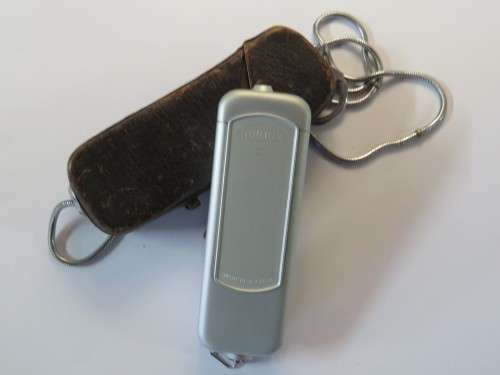 Minox Mach 3 spy camera in leather pouch with chain made in Germany