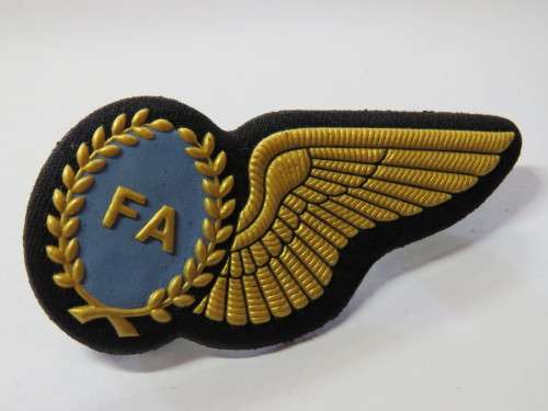 SA Air Force Flight Attendant tupper wing - Gold type