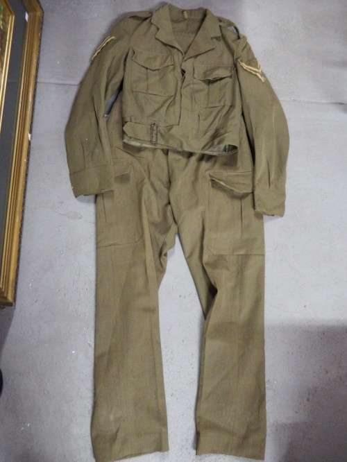 SADF battle dress bunny jacket and trousers with corporal rank stripes