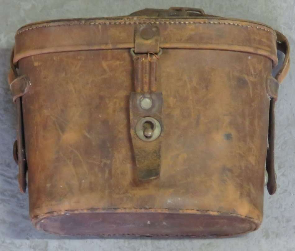 Antique leather binoculars box