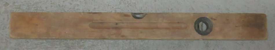 Antique Stanley wooden water level - No water in glass tubes - 8 x 76 cm