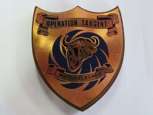 Rhodesian Army Operation Tangent Matabeleland plaque