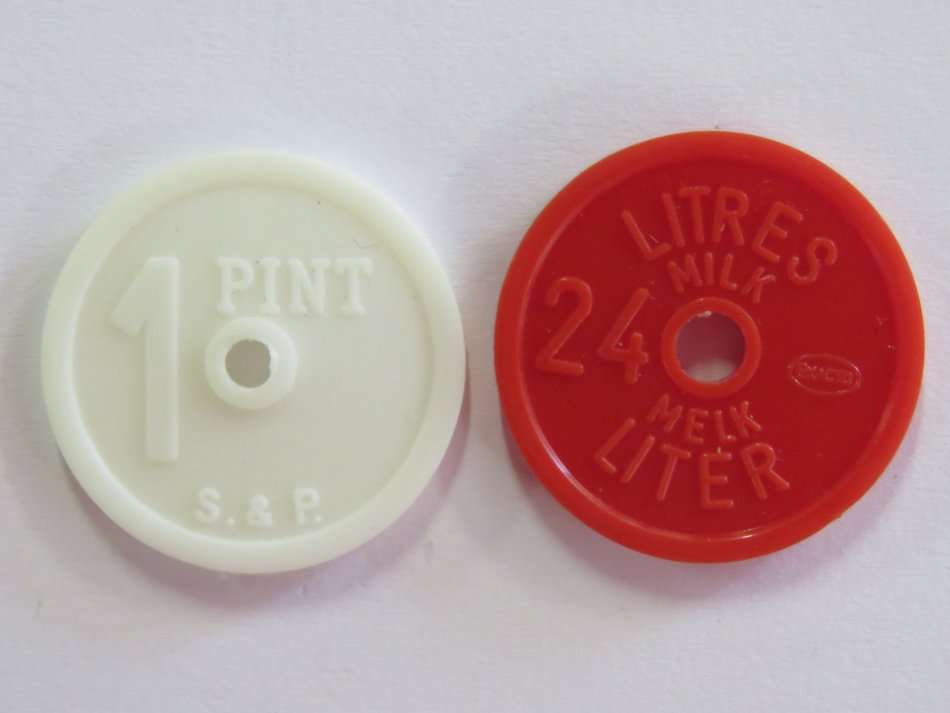 Lot of 2 Different plastic diary tokens
