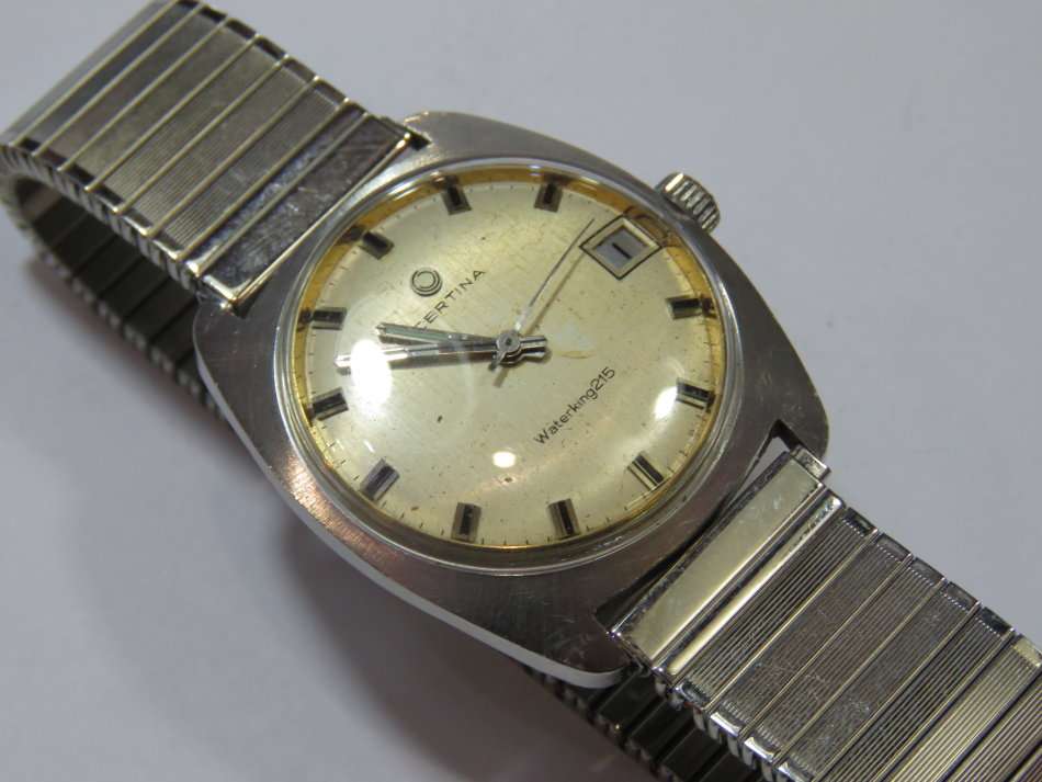 Vintage Certina Waterking 215 manual wind mens watch - Good working condition
