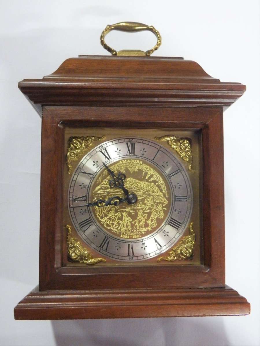 1881-1981 Amajuba Centenary mantle clock - Slag van Majuba - Working - Very unique piece