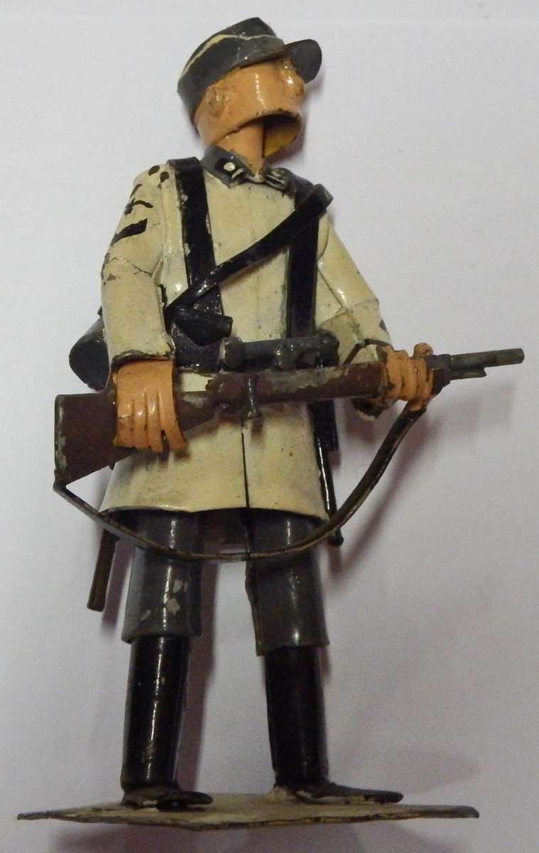 Handmade German SS officer sharpshooter metal soldier - Very unique piece