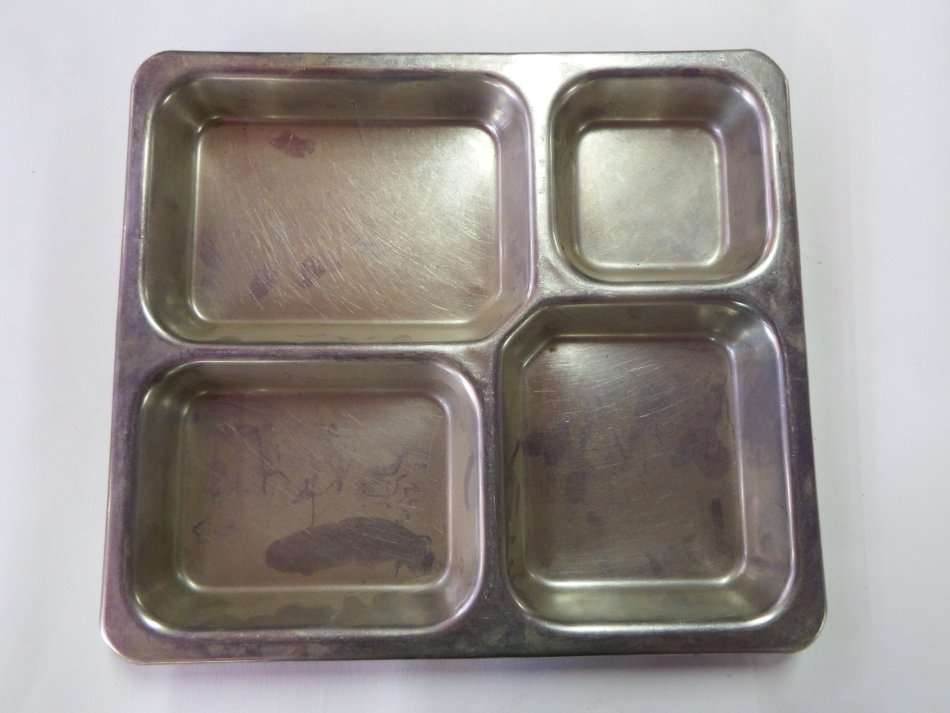 Vintage Stainless Steel lunch plate - 4 Sections
