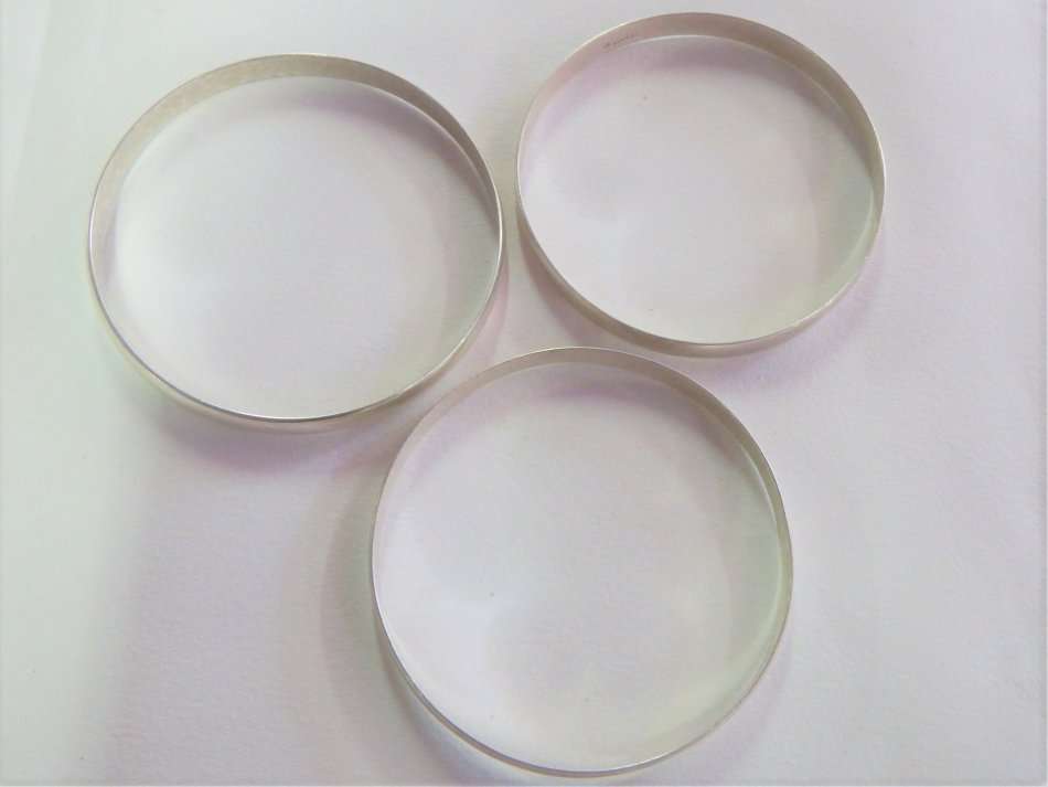 Lot of 3 sterling silver bangles - Weighs 36.6 grams