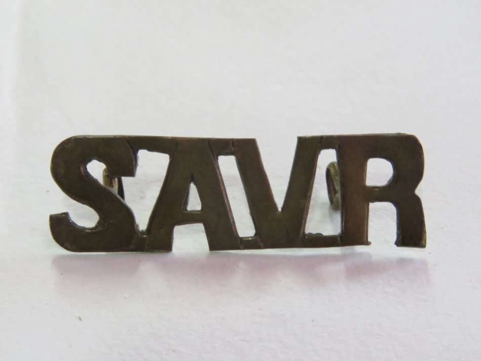 South African Veterans Regiments shoulder title used in German West Africa campaign