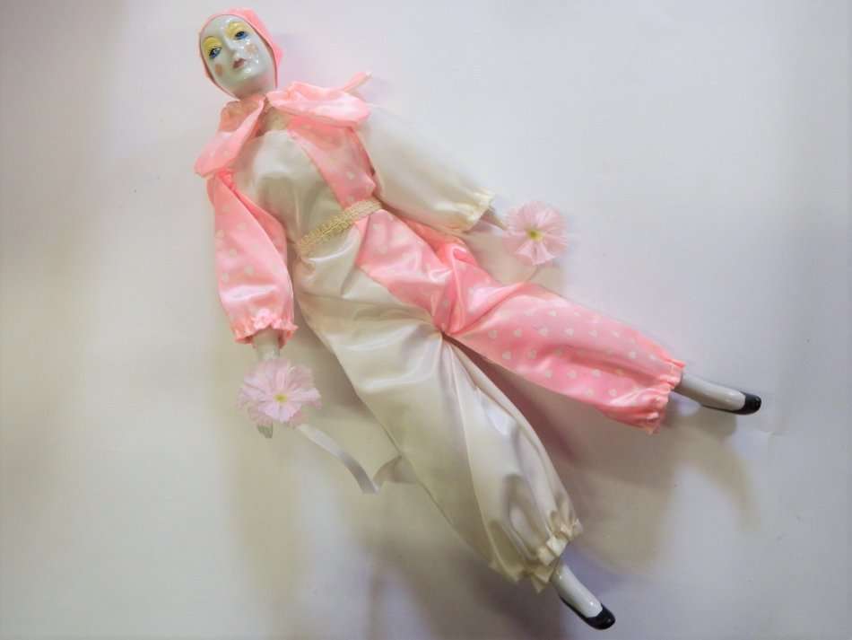 Vintage porcelain clown doll