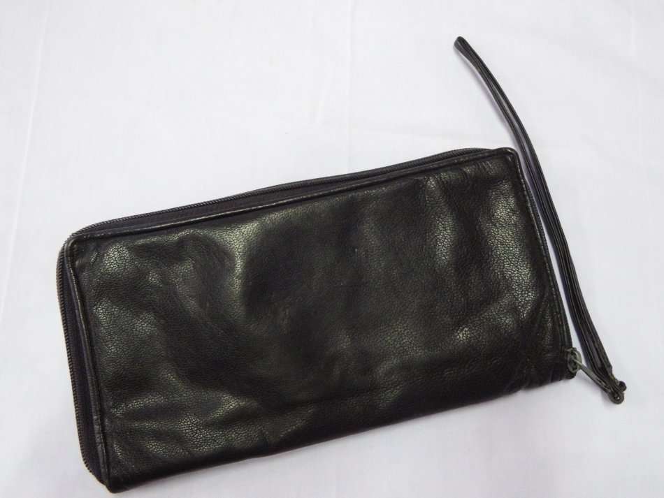 Vintage leather Polo travelling wallet