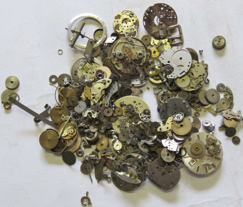 Lot of mechanical watch parts