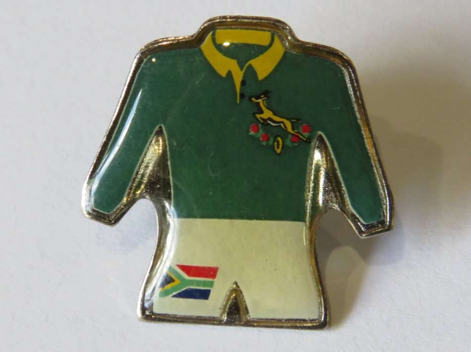 South African Springboks rugby jersey pin badge