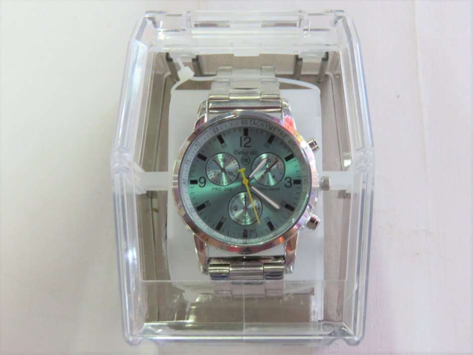 De Handz Quartz mens watch with green dial