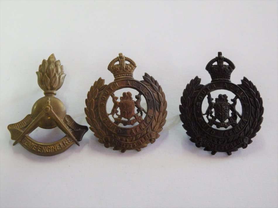 Lot of 3 SA Engineers Corps badges