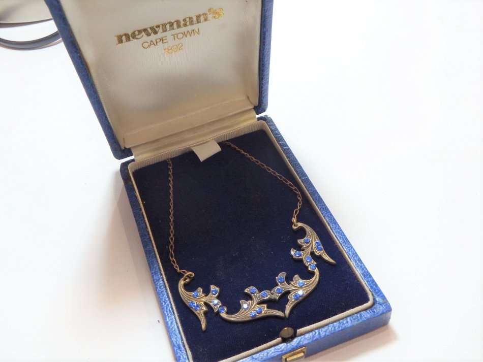 Vintage brass costume jewellery necklace