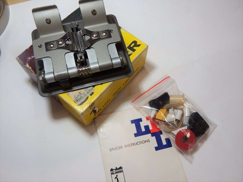 Vintage LPL 8mm/16mm film splicer in box