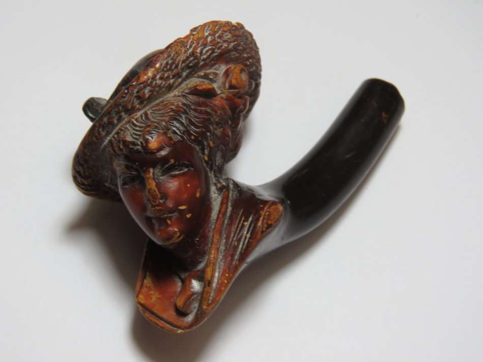 Vintage carved smoking pipe without mouthpiece