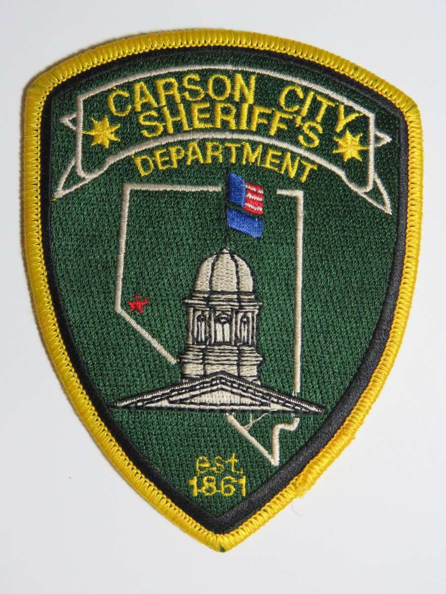Carson City sheriff's department cloth badge