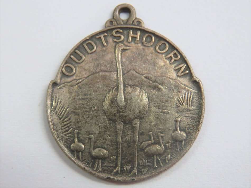 Vintage Oudtshoorn pendant with ostrich and chicks