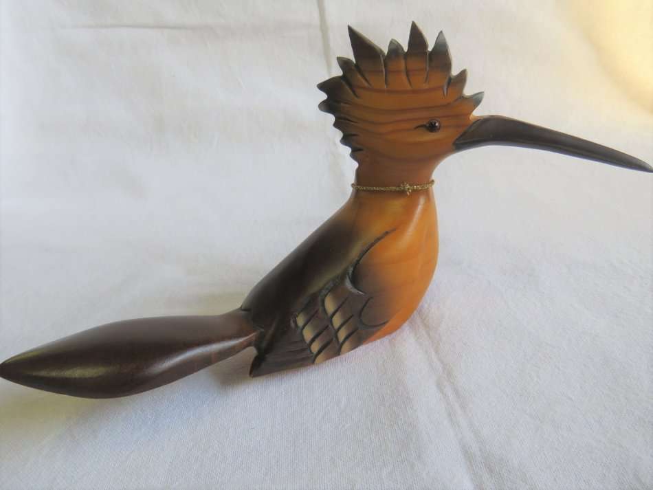 Birds of Africa Knysna Hoepoe wooden carved bird