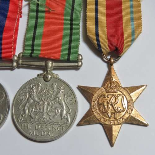 Set of 4 WW2 medals issued to C297991 J Pieterse