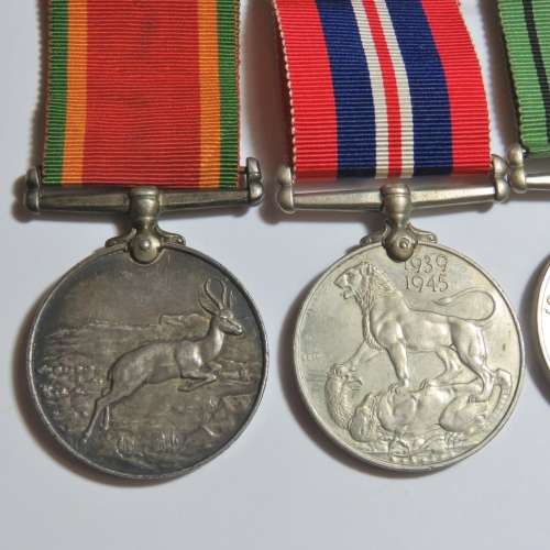 Set of 4 WW2 medals issued to C297991 J Pieterse