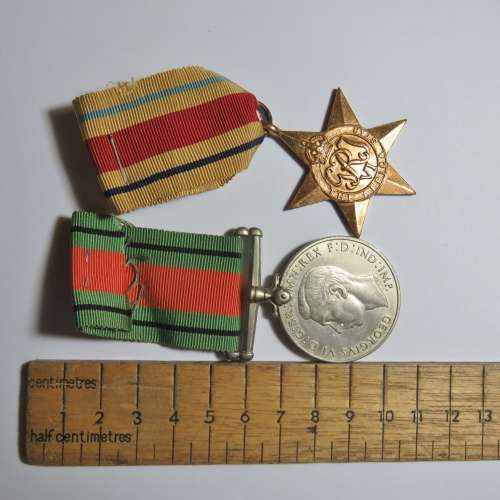 Set of 4 WW2 medals issued to C297991 J Pieterse