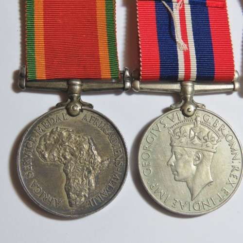 Set of 4 WW2 medals issued to C297991 J Pieterse
