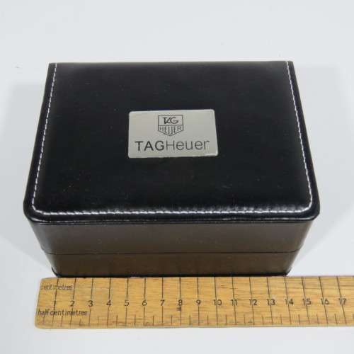 Vinyl watch case with TAG HEUER logo