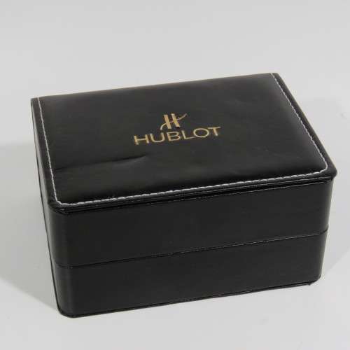 Vinyl watch case with Hublot logo