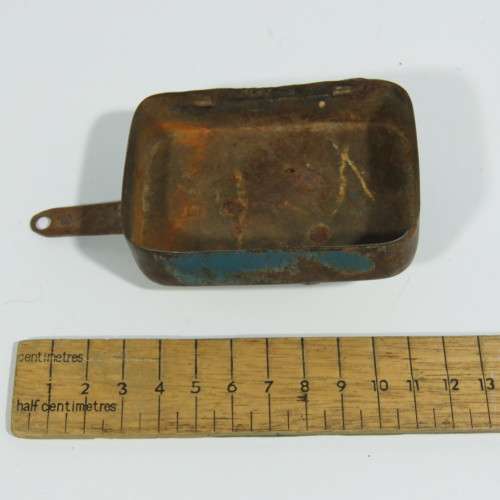 Vintage handmade tin toy trailer