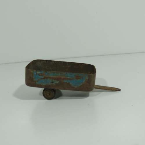 Vintage handmade tin toy trailer