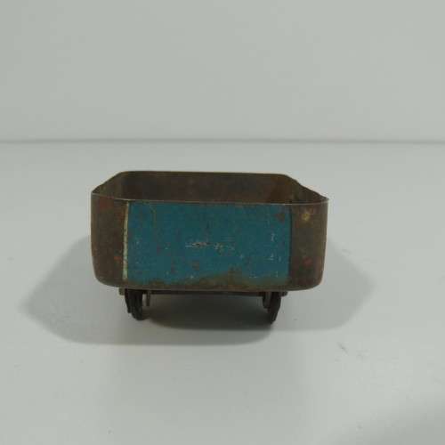 Vintage handmade tin toy trailer
