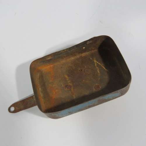 Vintage handmade tin toy trailer