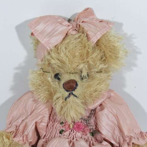 Vintage Victoria Plush teddy bear with glasses - Length 38 cm