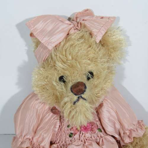 Vintage Victoria Plush teddy bear with glasses - Length 38 cm