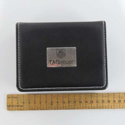 Vinyl watch case with TAG Heuer logo