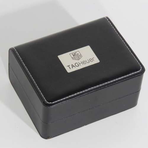 Vinyl watch case with TAG Heuer logo