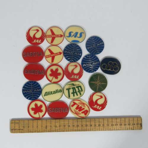 Lot of 20 Shell Airlines tokens - Some duplicates