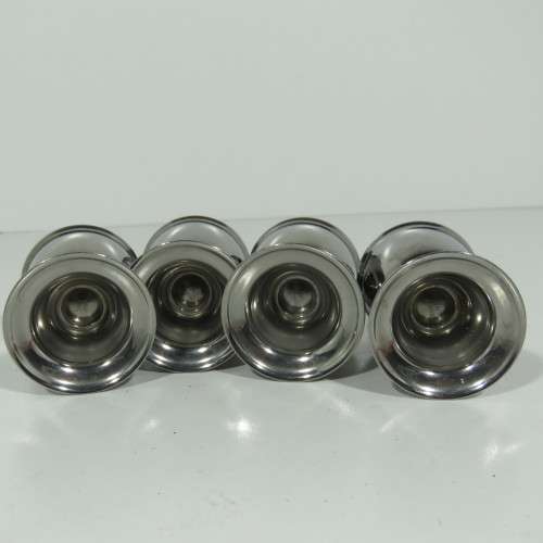 Set of 4 stainless steel egg cup holders