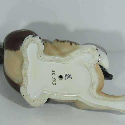 Large porcelain Cheshire cat - Some minor chips and marks - Probably been fighting