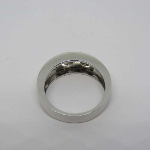 18kt White gold diamond ring with 5 diamonds - Size: P 1/2 - Princess cut about 0.80ct