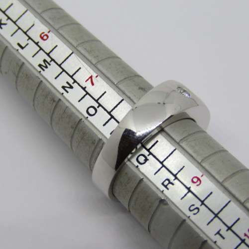 18kt White gold diamond ring with 5 diamonds - Size: P 1/2 - Princess cut about 0.80ct