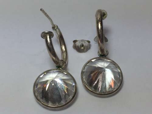 Pair of sterling silver earrings - weighs 6.2g