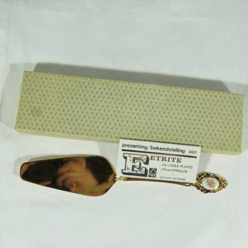 Eetrite 24ct gold plated stainless steel cake lifter in box