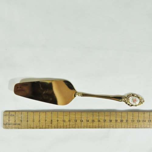 Eetrite 24ct gold plated stainless steel cake lifter in box