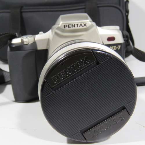 Pentax MZ-7 35mm camera with pentax 28-80 lens, Pentax 100 SMC Pentax 100-300mm lens
