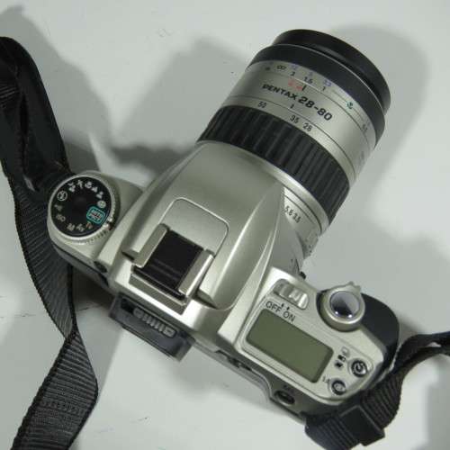 Pentax MZ-7 35mm camera with pentax 28-80 lens, Pentax 100 SMC Pentax 100-300mm lens
