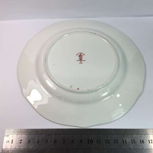 Royal Crown Derby porcelain trio with gold paint